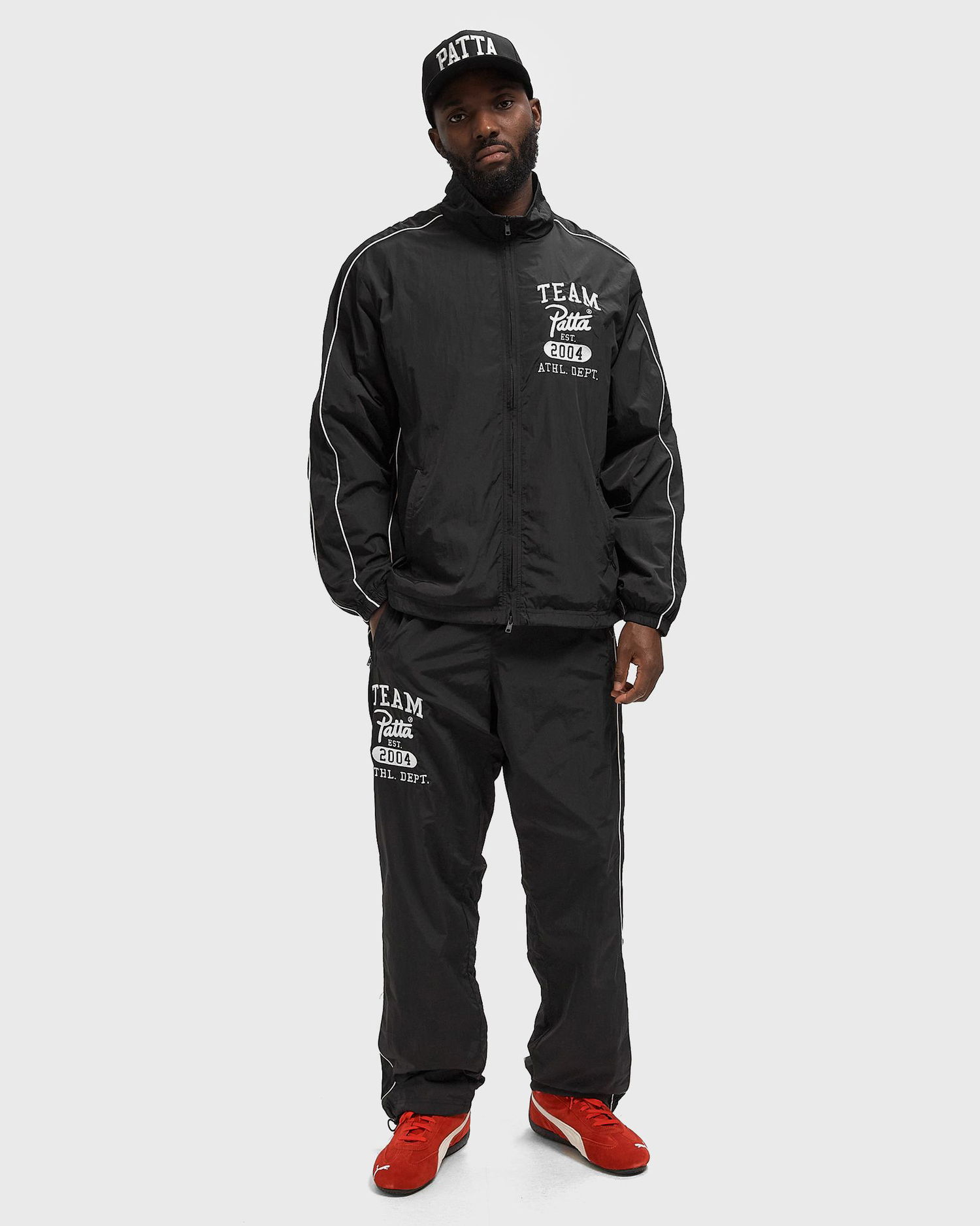 Joggingbukser Patta Team Athletic Department Nylon Track Pants Sort | POC-AW25-4550-365-0003-001, 1