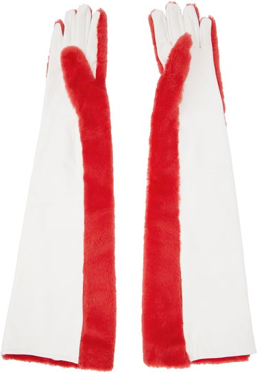 Handsker Marni Marni Long Faux-Fur Gloves Rød | GNMC0052X0 ULM121, 1