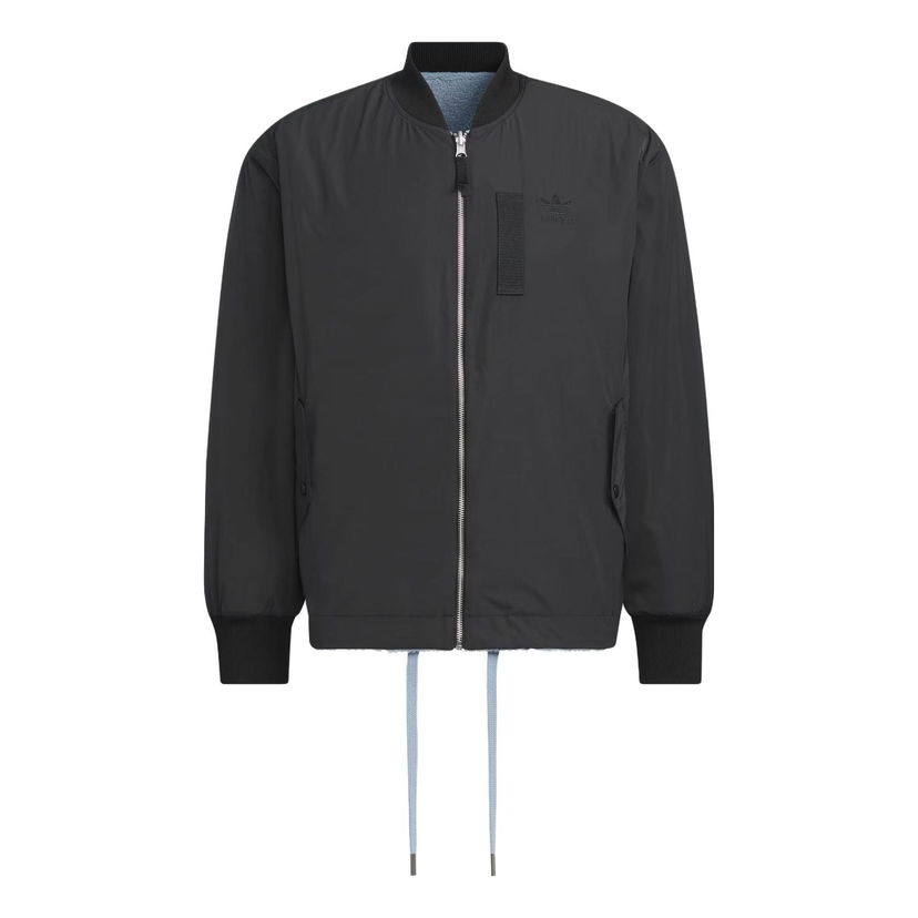 Bomberjakke adidas Originals Reverse Sherpa Jacket Sort | IN0989