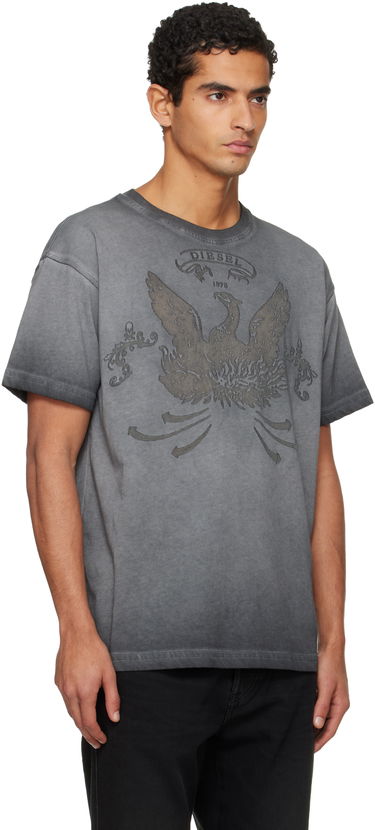 T-shirt Diesel Faded Crewneck T-shirt with Eagle Print Grå | A19373-0DLBW-93R, 1