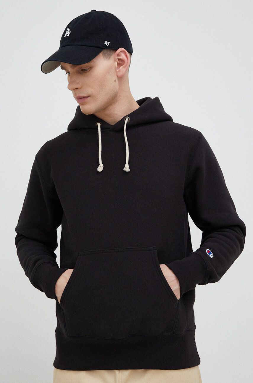 Sweatshirt Champion Hooded Sweatshirt Sort | 218903, 0
