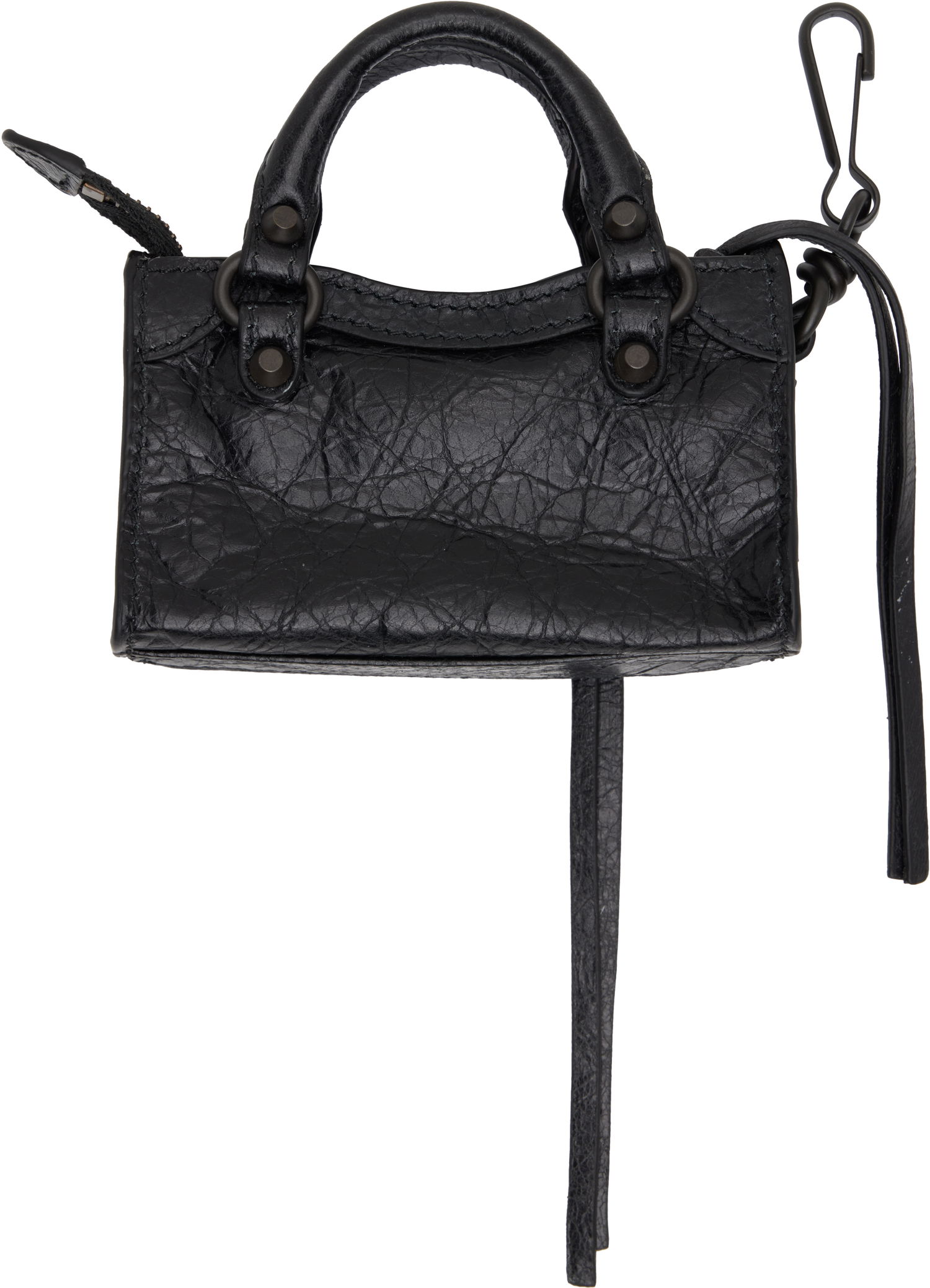 Nøgleringe Balenciaga Balenciaga 'Le City' Micro Bag Charm Sort | 819471 2ABEK, 1
