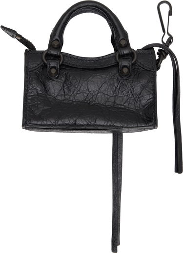 Nøgleringe Balenciaga Balenciaga 'Le City' Micro Bag Charm Sort | 819471 2ABEK, 1