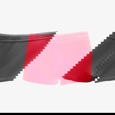 Boksere CALVIN KLEIN Microfiber Stretch Wicking Technology Low Rise Trunk 3-Pack Black/ Convoy/ Red Gala Flerfarvet | NB2569A 8Z8, 4
