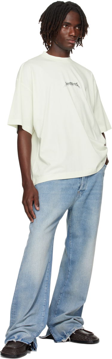 T-shirt VETEMENTS Vetements Metal Logo Regular T-Shirt Hvid | UH76TR600I, 3
