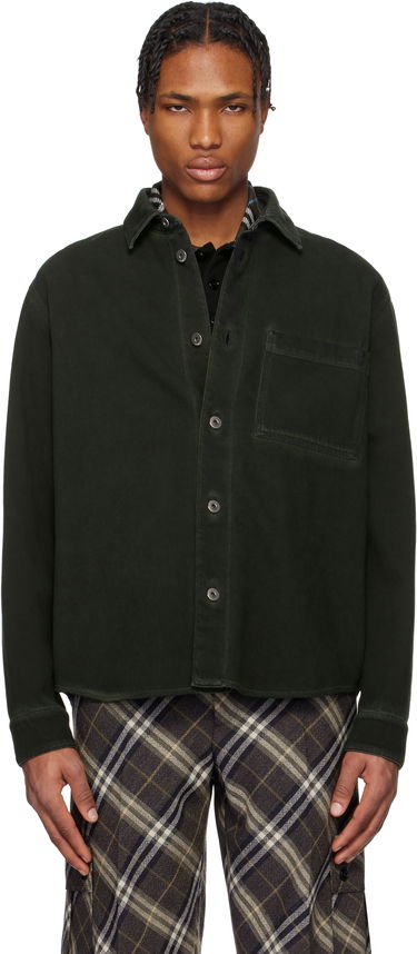 Skjorte Burberry Burberry Garment Dyed Denim Shirt Grøn | 8101259, 0