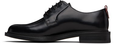 Tilbehør BOSS Derby Leather Shoes with Logo Detail Sort | 50548654, 3