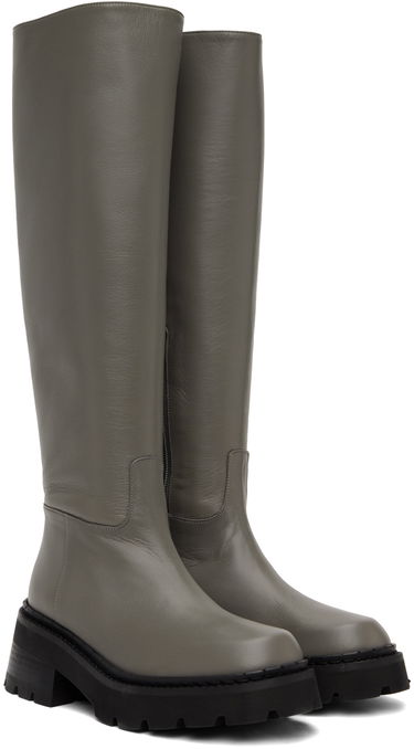 Tøj BY FAR BY FAR Russel Knee-High Boots Grå | 22FWRUSDCEMNAP, 3