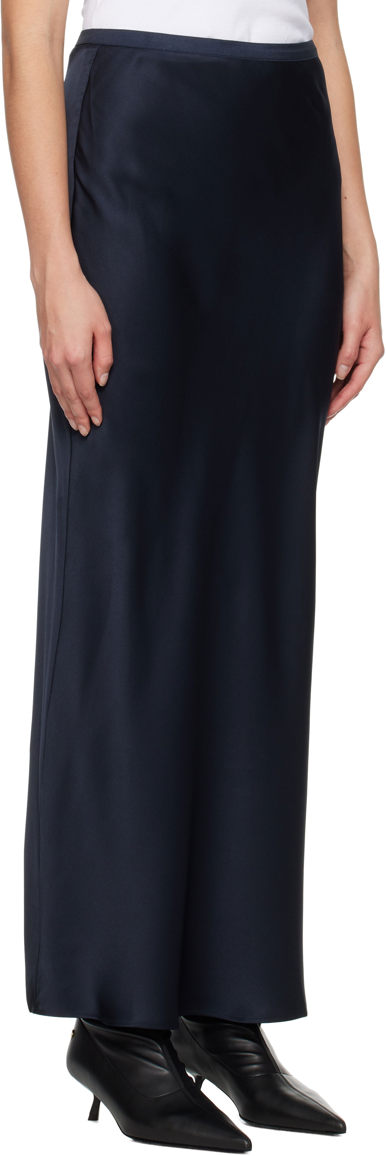 Nederdel Anine Bing Anine Bing Maxi Silk Skirt Mørkeblå | A-04-2320-NYA23, 1