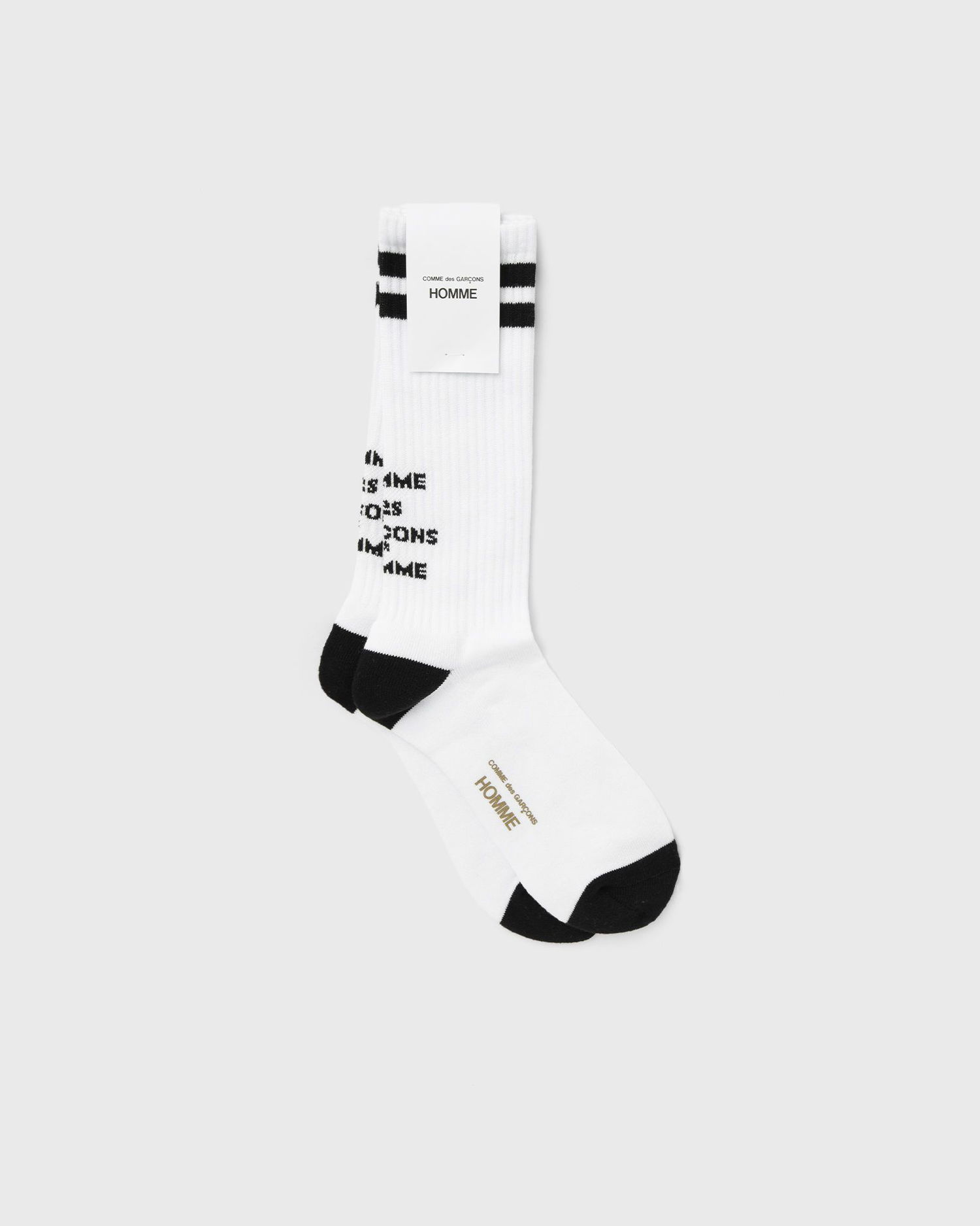 Sokker Comme des Garçons COMME des GARCONS HOMME Logo Socks Hvid | HO-K502-S25-2, 1