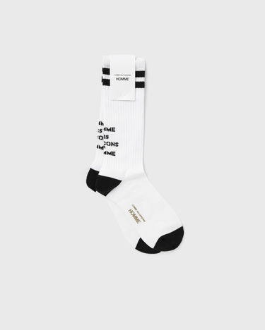 Sokker Comme des Garçons COMME des GARCONS HOMME Logo Socks Hvid | HO-K502-S25-2, 1