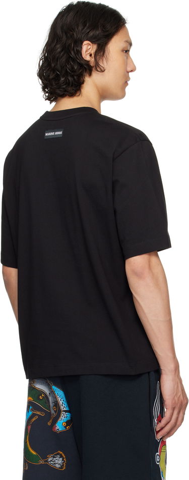 T-shirt Marine Serre Organic Cotton Plain T-Shirt Sort | MTT077A CJER0009, 2