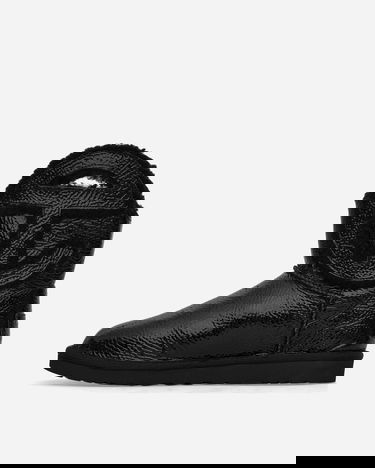 Sneakers og sko UGG Telfar Logo Mini Crinkle Leather Boots Black Sort | 1155790 BLK, 3