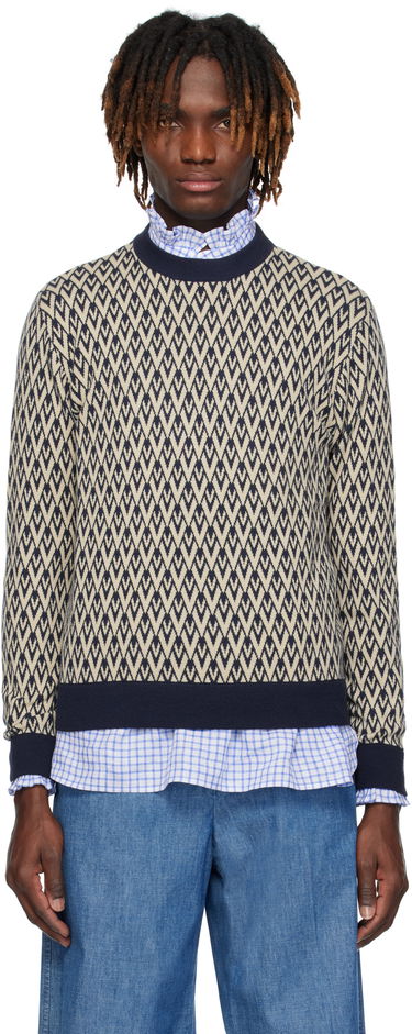 Sweater Valentino Valentino 'Toute La V' Patterned Sweater Beige | 6V3KC33KAR0, 0