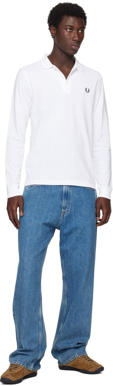 Polo skjorte Fred Perry Long Sleeve Polo Hvid | M6006, 3