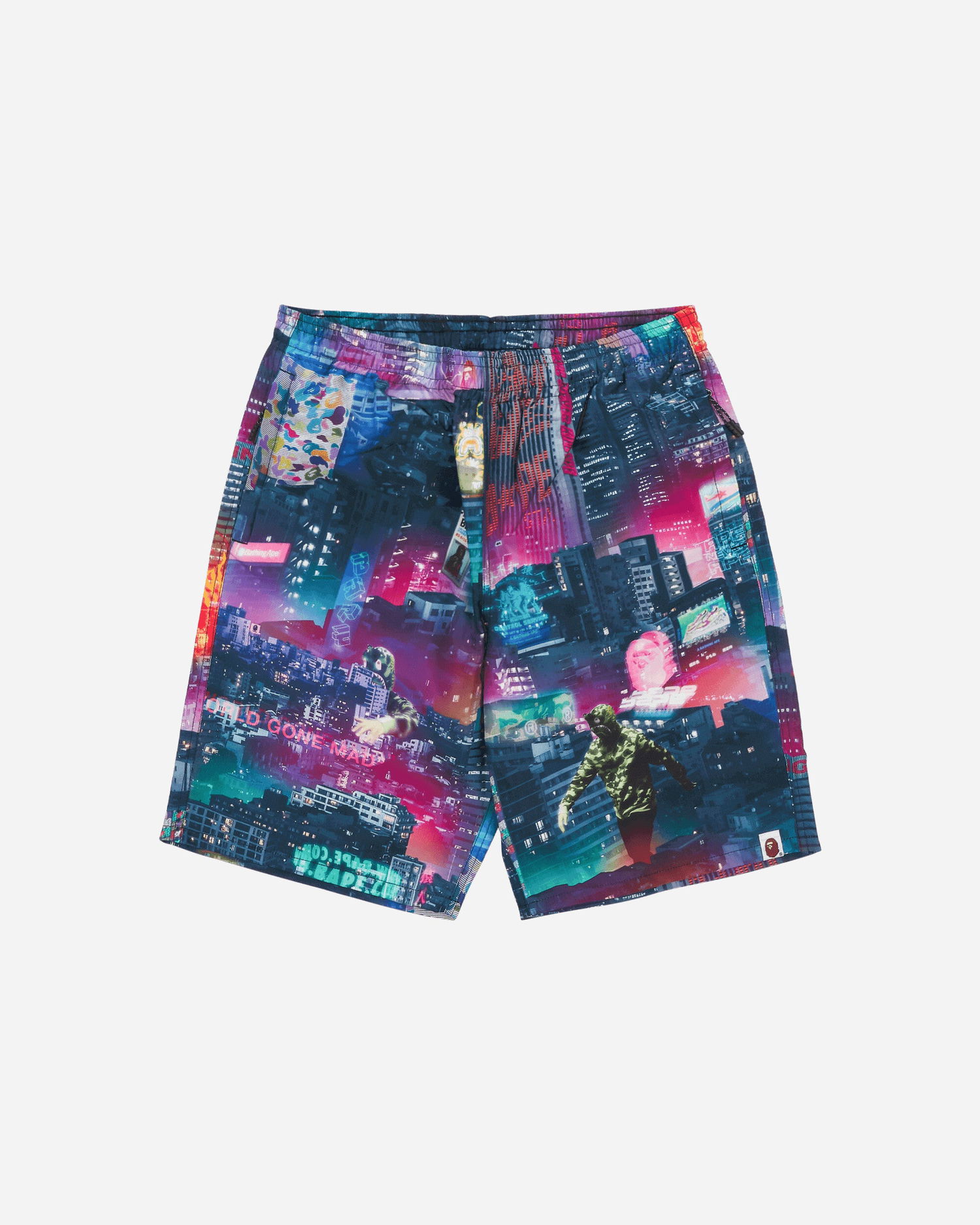 Shorts BAPE Neon Tokyo Track Shorts Flerfarvet | 1G30153023 BLACK, 0
