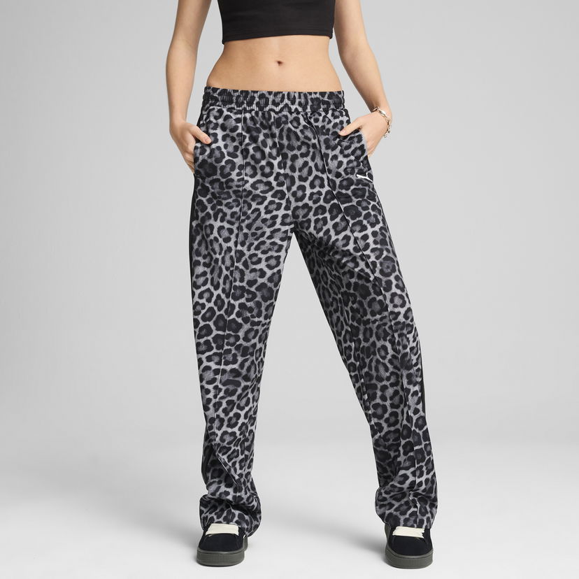 Joggingbukser Puma T7 Leo Luxe All-Over Print Straight-Leg Pants Grå | 632343_01
