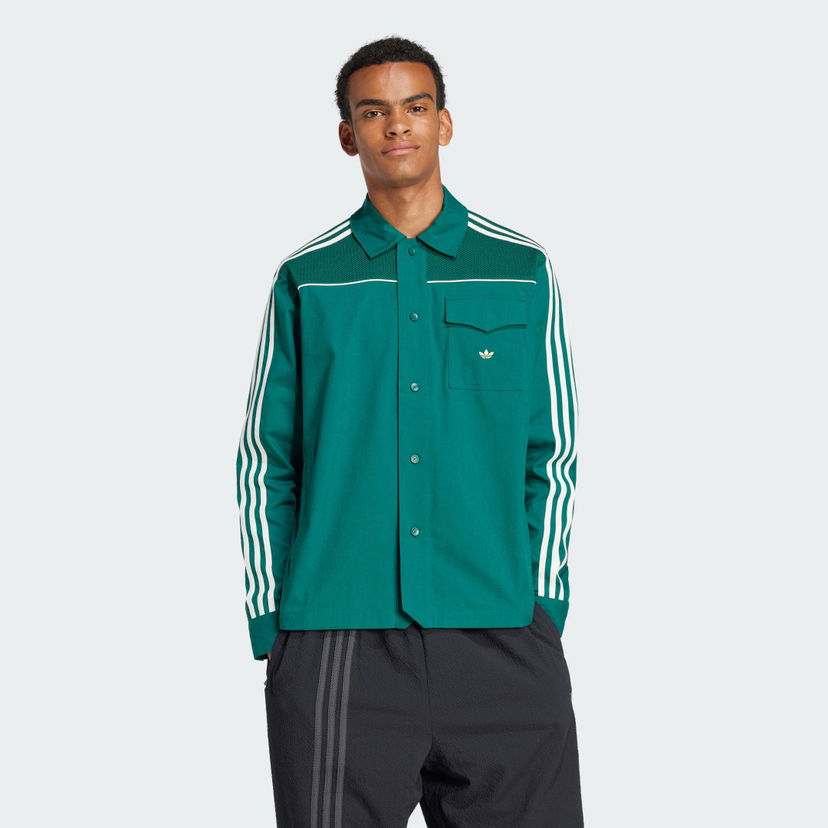 Skjorte adidas Performance Premium Woven Shirt Grøn | JD3410