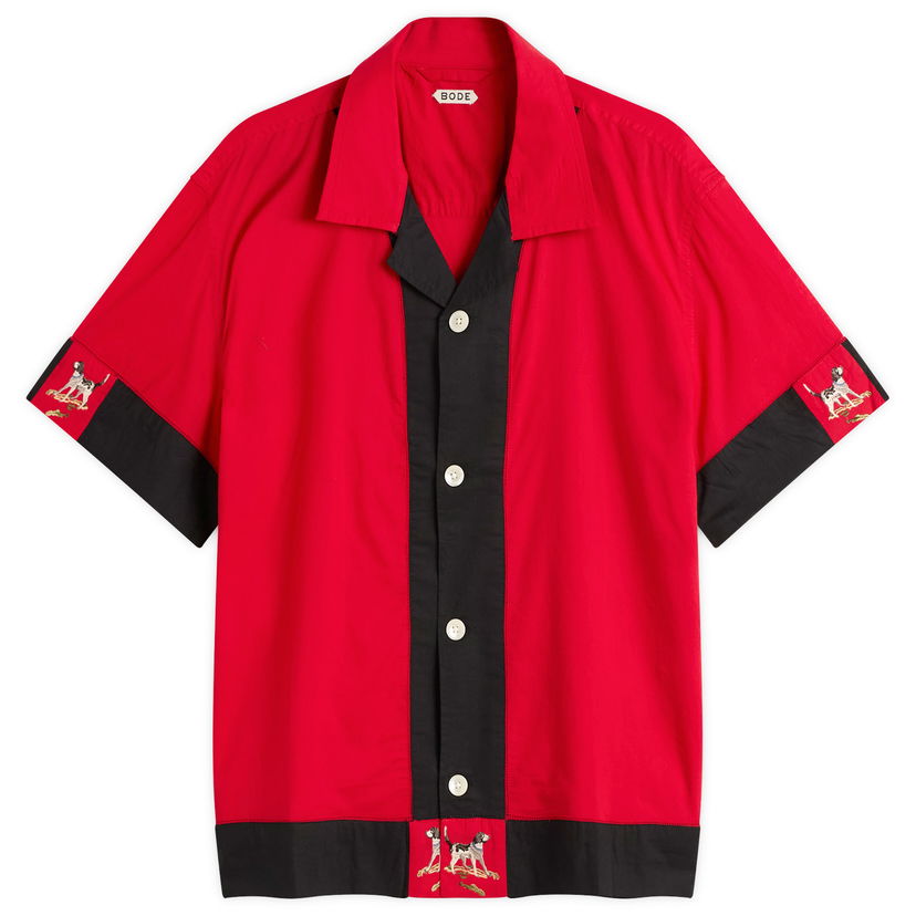 Skjorte Bode Pointer Embroidered Dog Short Sleeve Shirt Flerfarvet | MRF25SH038