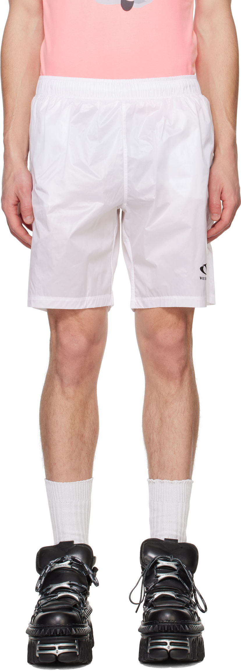 Shorts VETEMENTS Vetements Oval Logo Swim Shorts Hvid | MA66SW100W