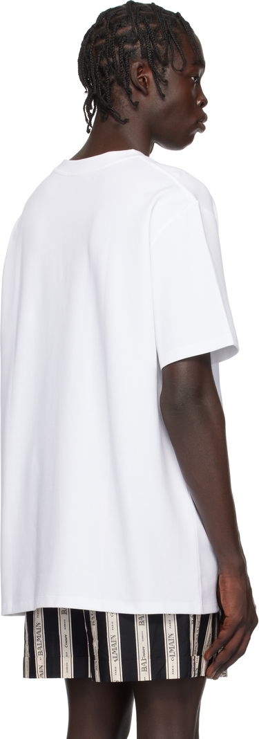 T-shirt Balmain 'PB' Embroidered T-Shirt Hvid | EH1EG010BC87, 2