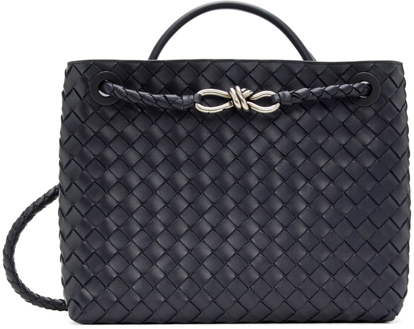 Håndtaske Bottega Veneta Navy Medium Andiamo Bag Sort | 766016 VCPP1