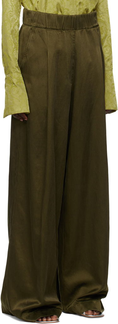 Bukser Dries Van Noten Dries Van Noten Elasticated Wide-Leg Trousers Grøn | 251-010910-1426, 1