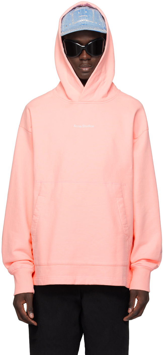 Sweatshirt Acne Studios Printed Hoodie Lyserød | BI0198-