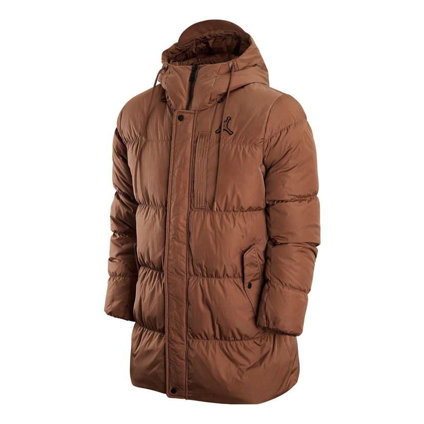 Puffer jakke Jordan Jordan Solid Color Down Jacket Brun | DZ4554-256