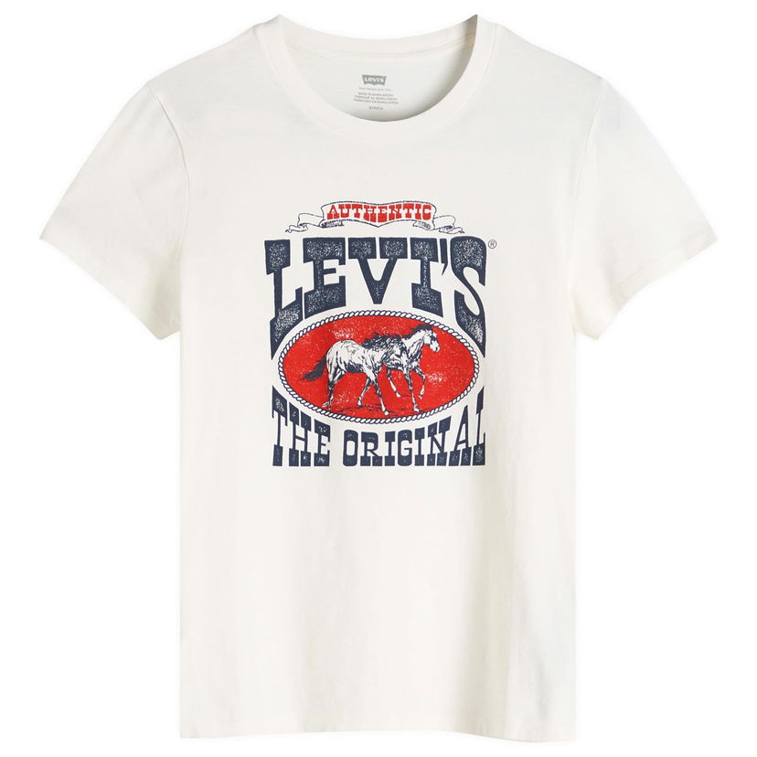 T-shirt Levi's Perfect Graphic T-Shirt Horse Poster Hvid | 17369-3022