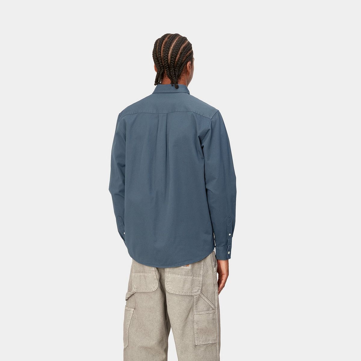 Skjorte Carhartt WIP L/S Madison Shirt "Ore / Wax" Mørkeblå | I023339_1RE_XX, 1
