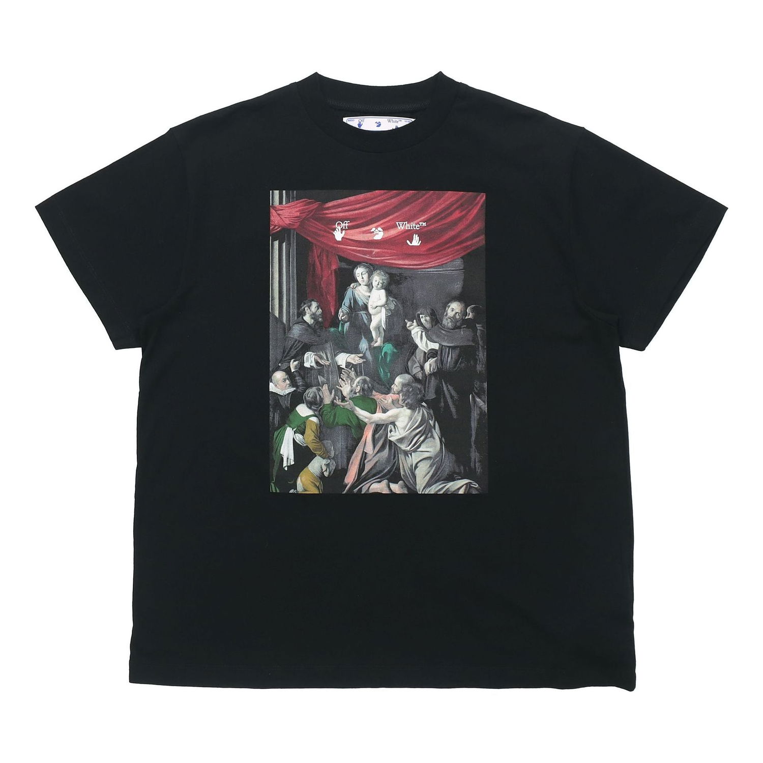 T-shirt Off-White Off-White Caravaggio Painting Loose Fit T-Shirt Sort | OMAA038E20JER0051010, 0