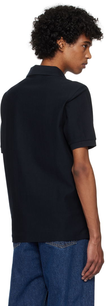 Polo skjorte Fred Perry Fred Perry Pinstripe Zip Neck Polo Mørkeblå | M9871, 2