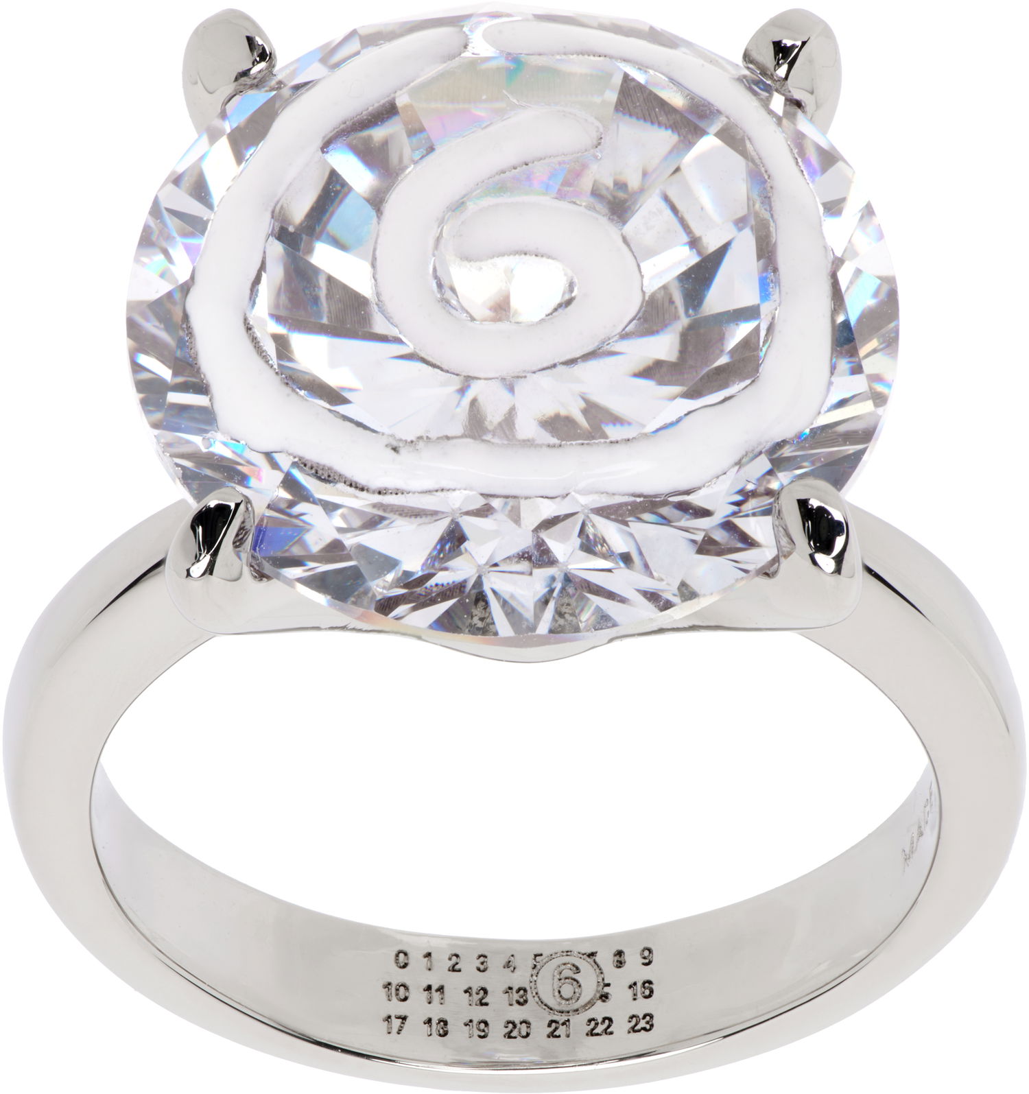 Ring Maison Margiela MM6 Maison Margiela Silver Tone Logo Ring Metalisk | SM7UQ0087 P8372, 0