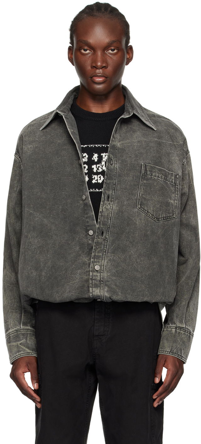 Skjorte Maison Margiela Oversized Denim Shirt Grå | SH0DT0015 M30011