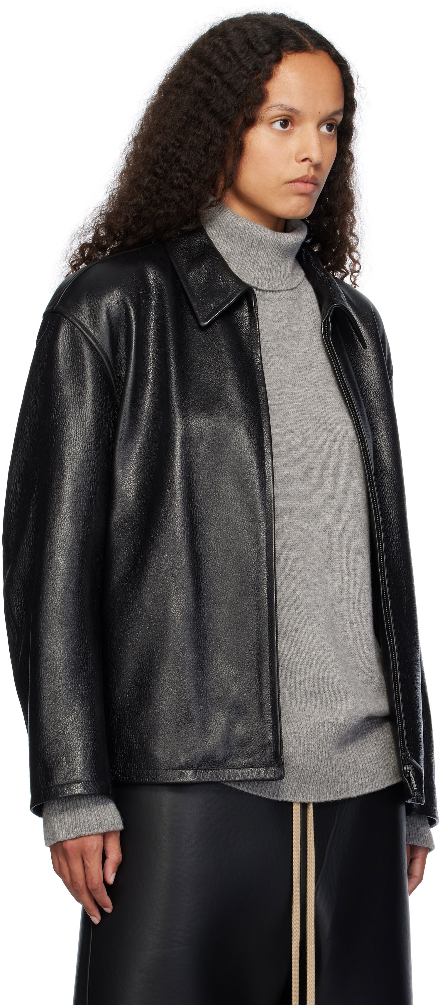 Jakke Fear of God Fear of God Rider Leather Jacket Sort | FG830-063LTH, 1