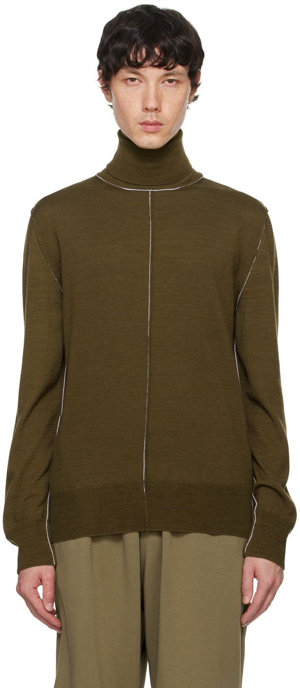 Sweater Maison Margiela MM6 Green Wool Turtleneck Grøn | SH0HA0002 M13037
