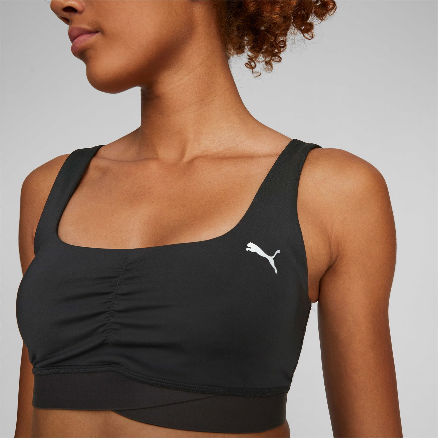 Bh Puma x PAMELA REIF Ruching Sports Bra Sort | 523064_01, 1