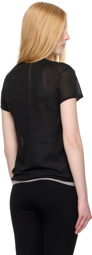 T-shirt TOTEME TOTEME Silk T-Shirt Sort | 252-WRT0476-YA0173, 2