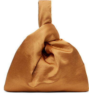 Håndtaske Nanushka Nanushka Jen Knotted Satin Pouch Brun | NW25RSBG02419, 0