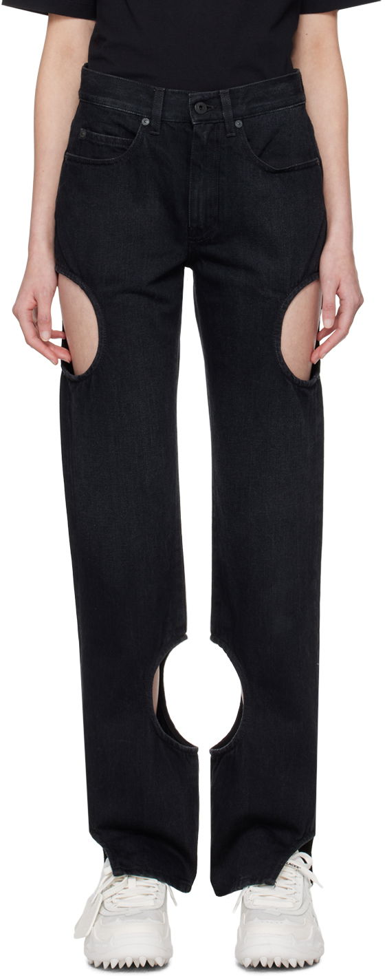 Jeans Off-White Black Meteor Jeans Sort | OWYA058C99DEN0021000