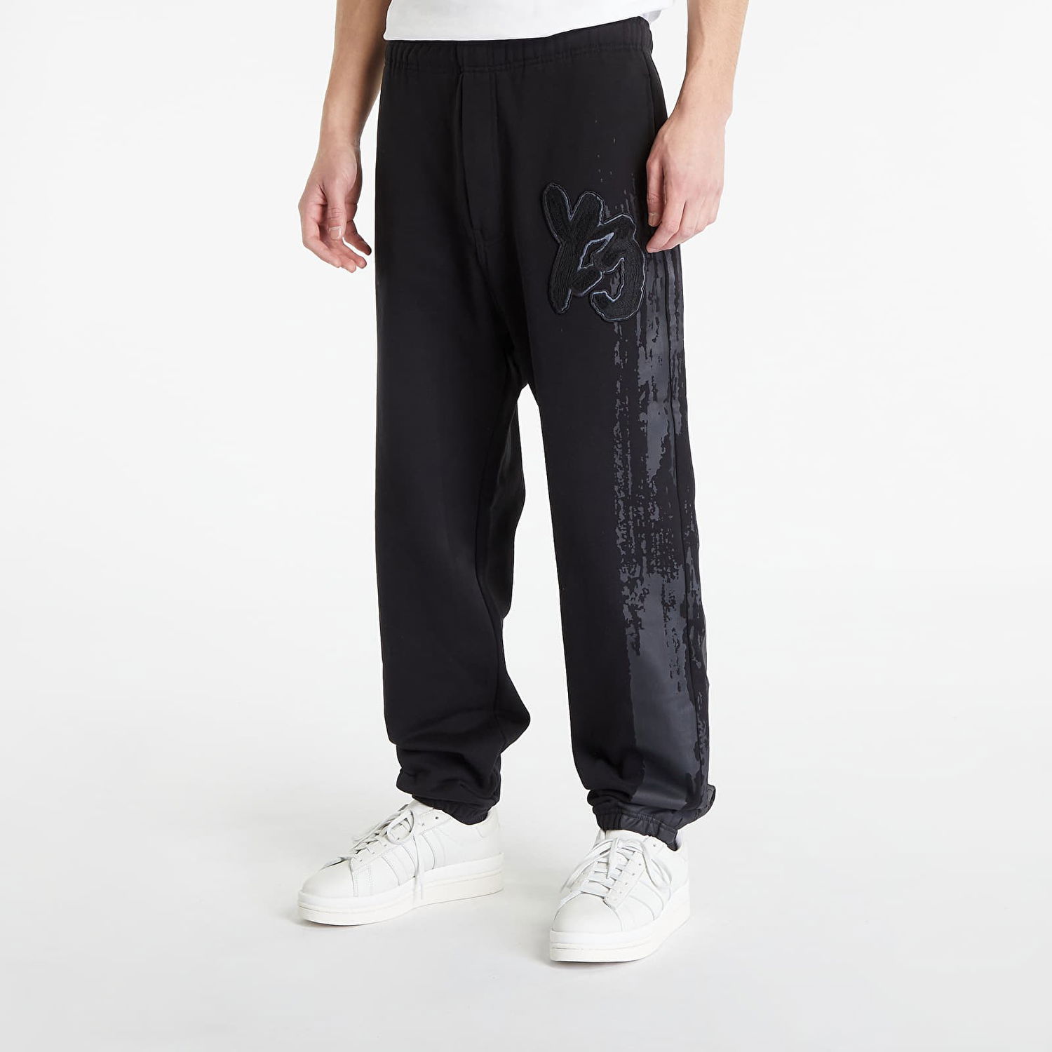 Cargo bukser Y-3 Graphic Logo French Terry Pants Sort | H44805, 0