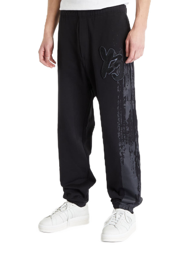 Cargo bukser Y-3 Graphic Logo French Terry Pants Sort | H44805