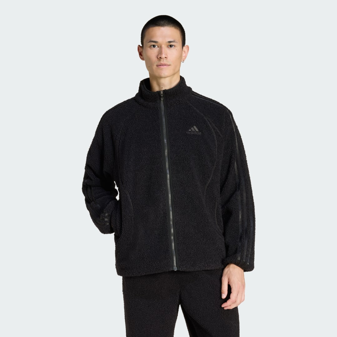 Jakke adidas Performance Teamgeist Borg Fleece Track Jacket Sort | KR5189, 0