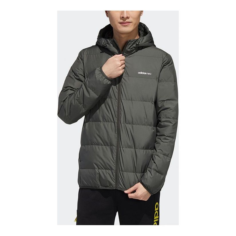 Puffer jakke adidas Originals Neo Hooded Down Jacket Grøn | GM2326