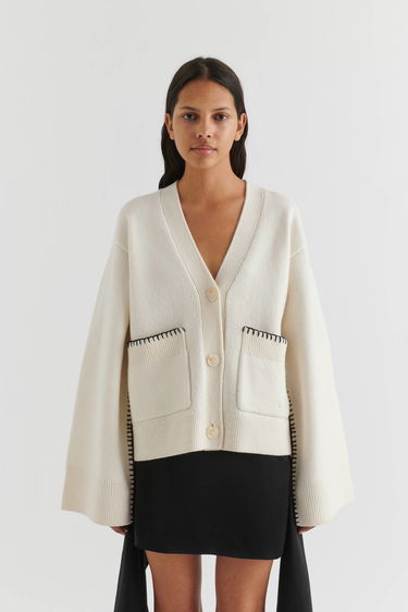 Sweater AXEL ARIGATO Glaze Relaxed Cardigan Beige | A2134002, 2