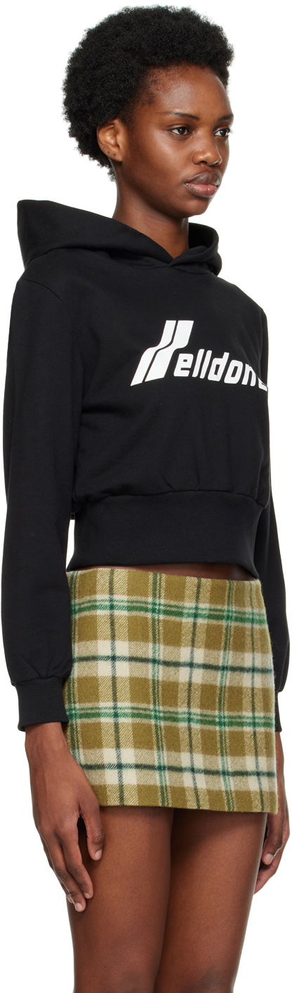 Sweatshirt We11done Lettering Cropped Hoodie Sort | WD-TH3-22-865-W-BK, 1