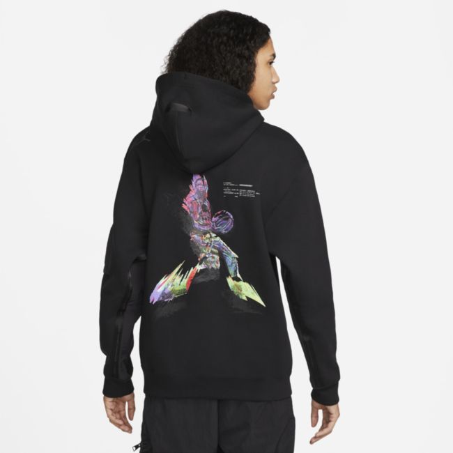 Sweatshirt Jordan Fleece Pullover Hoodie Sort | DJ0202-010, 1