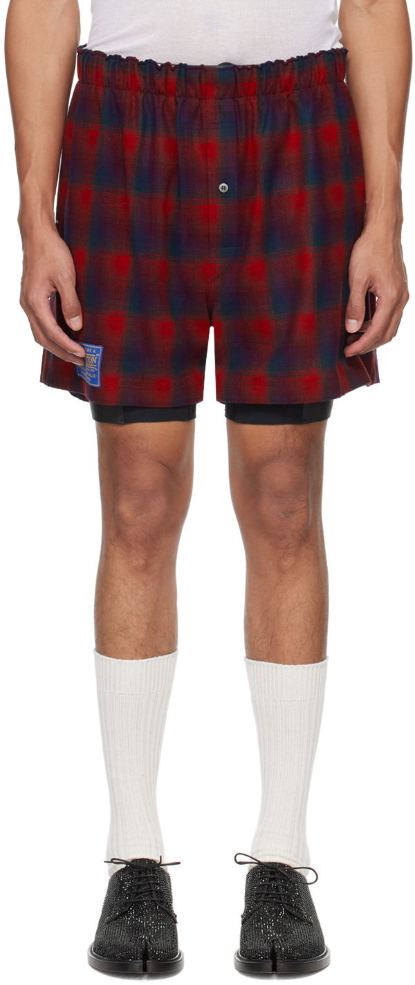 Shorts Maison Margiela Check Shorts Bourgogne | S50MU0071 S78037, 0