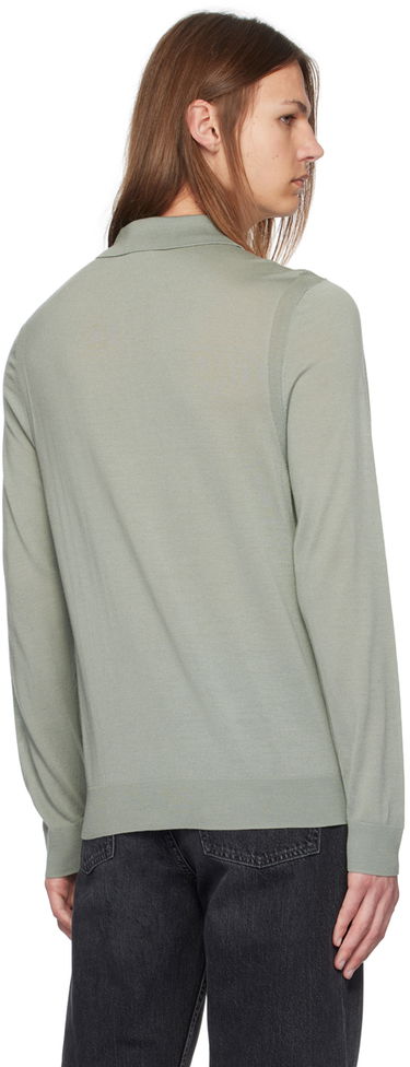 Polo skjorte Paul Smith Paul Smith Merino Long Sleeve Polo Grøn | M1R-570X-M02093-36, 2